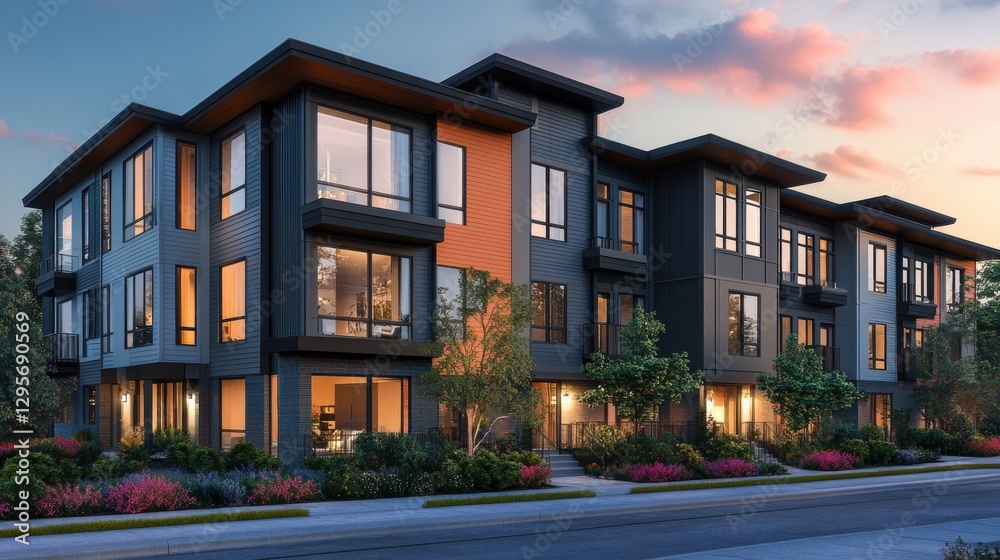 Multi-Family Dusk Exterior